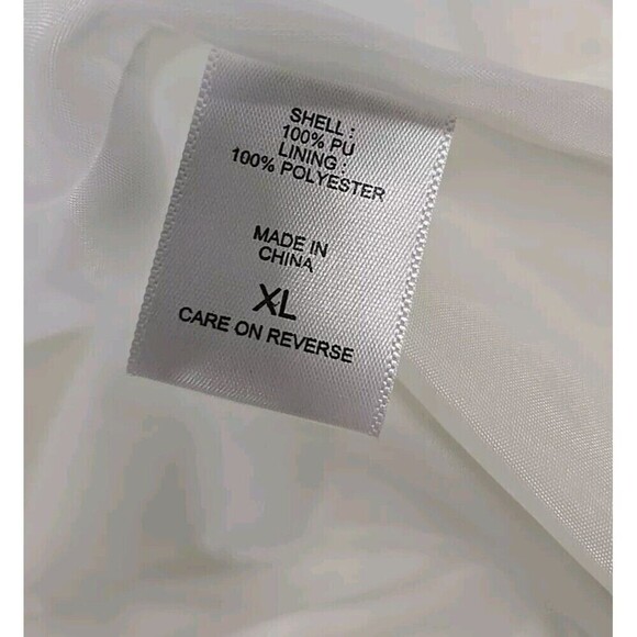 New York & Company Faux Leather Moto Full-Zip Jacket Light Beige Women’s Size XL - Picture 6 of 10